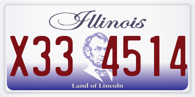 IL license plate X334514