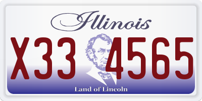 IL license plate X334565