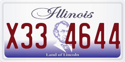 IL license plate X334644