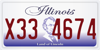 IL license plate X334674
