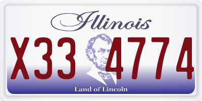 IL license plate X334774