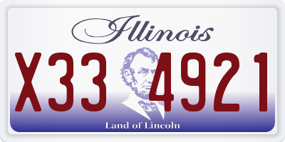 IL license plate X334921