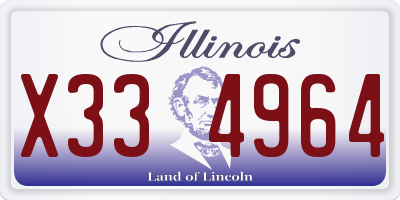 IL license plate X334964