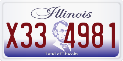 IL license plate X334981