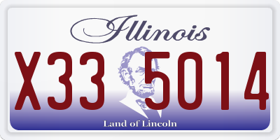 IL license plate X335014