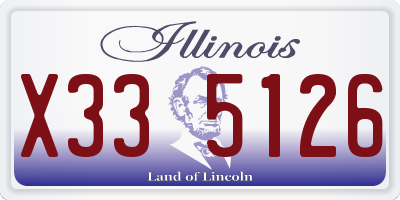 IL license plate X335126