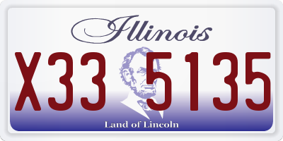 IL license plate X335135