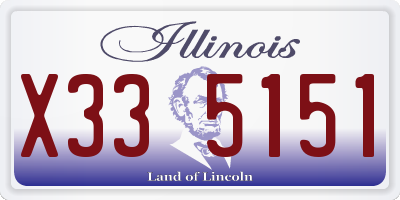 IL license plate X335151