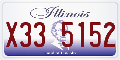 IL license plate X335152