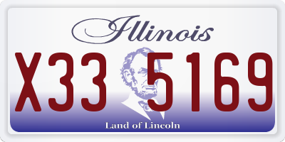 IL license plate X335169