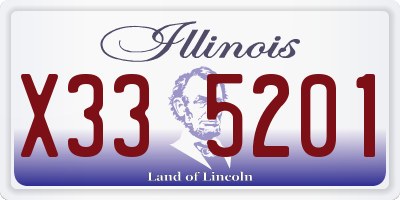 IL license plate X335201