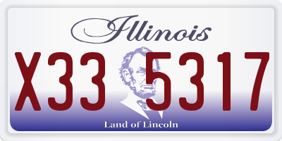 IL license plate X335317