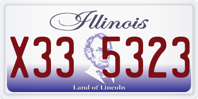 IL license plate X335323