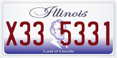 IL license plate X335331