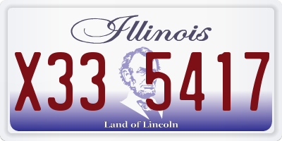 IL license plate X335417