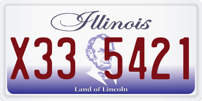 IL license plate X335421