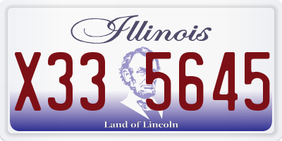 IL license plate X335645