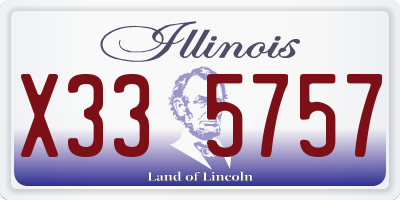 IL license plate X335757