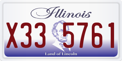 IL license plate X335761