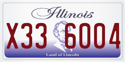 IL license plate X336004