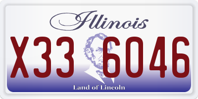 IL license plate X336046