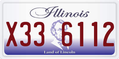 IL license plate X336112