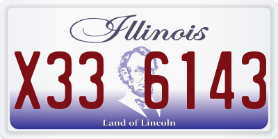 IL license plate X336143