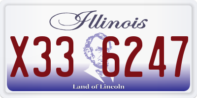 IL license plate X336247