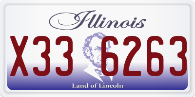 IL license plate X336263