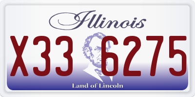 IL license plate X336275