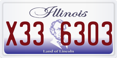 IL license plate X336303
