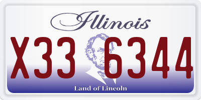 IL license plate X336344