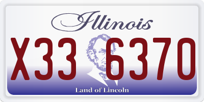 IL license plate X336370