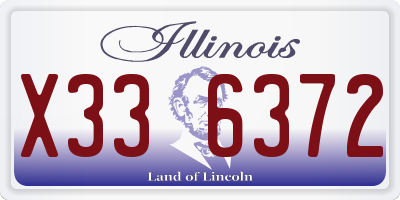 IL license plate X336372