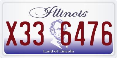 IL license plate X336476