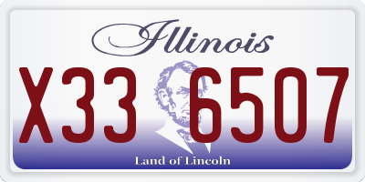 IL license plate X336507