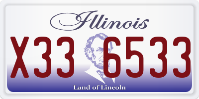 IL license plate X336533
