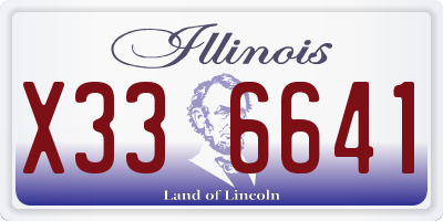 IL license plate X336641