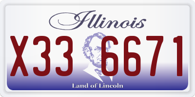 IL license plate X336671