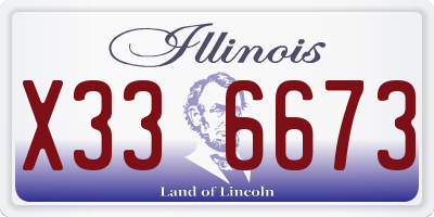 IL license plate X336673