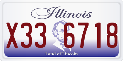IL license plate X336718