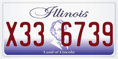 IL license plate X336739
