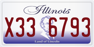 IL license plate X336793