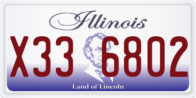 IL license plate X336802