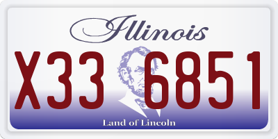 IL license plate X336851