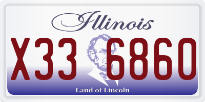 IL license plate X336860