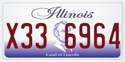 IL license plate X336964