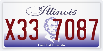 IL license plate X337087