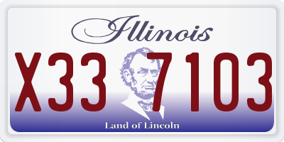 IL license plate X337103