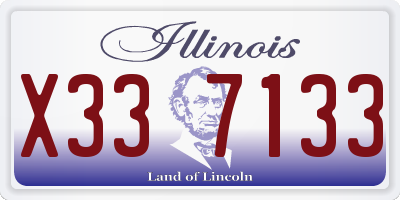 IL license plate X337133